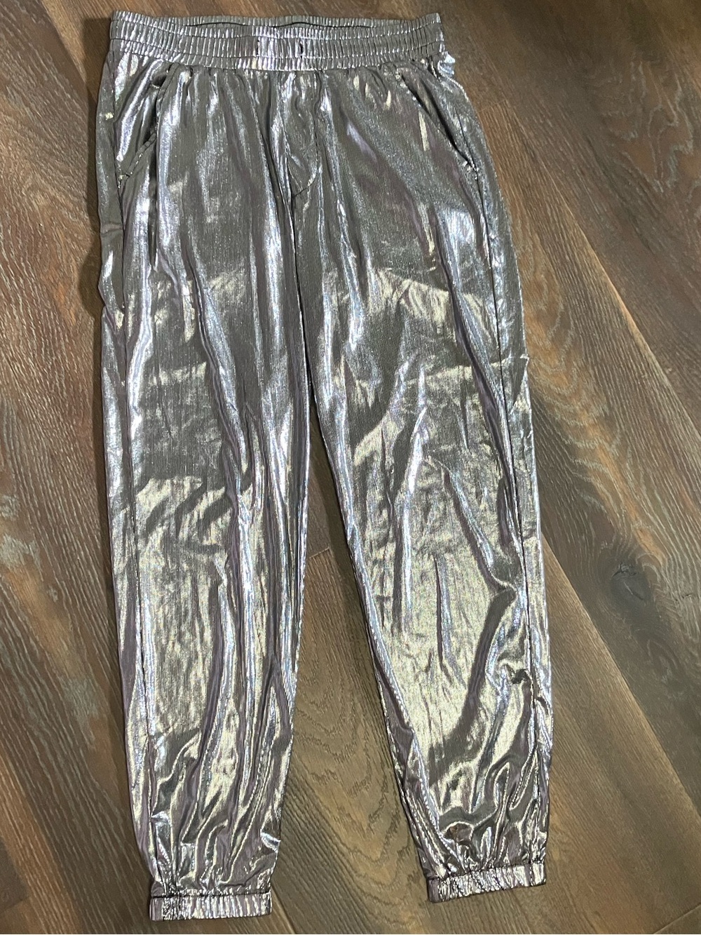 Silver track pants